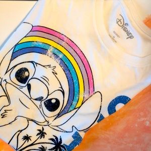 Disney lilo and stitch OHANA, medium, white